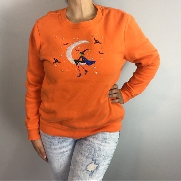 Halloween Witch Sweatshirt‎ - Picture 1 of 12
